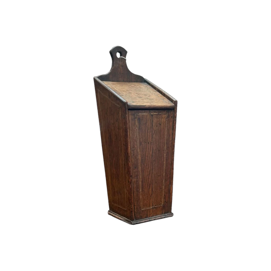 Georgian English Oak Inlaid Candle Box, c.1800