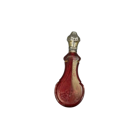 19th-Century French Ruby Tear Drop Perfume Bottle, c. 1870