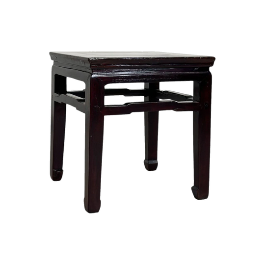 Simple Elm Side Table in Rich Brown Finish