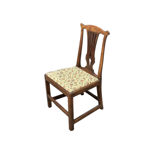 Country Chippendale elm chair, circa 1780