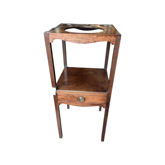 George III mahogany washstand, open top, C. 1785