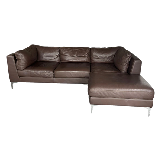 Design Within Reach Leather Sectional Sofa