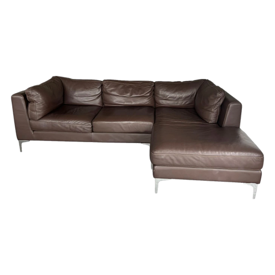 Design Within Reach Leather Sectional Sofa