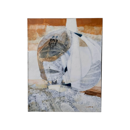 "Sous Spi" (Under Spinnaker)– Original Oil on Canvas by Paul Ambille (1986)