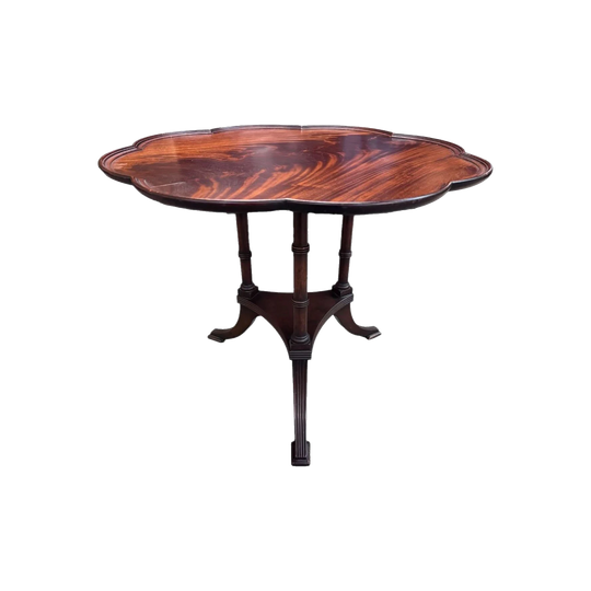 Royce Dennison & Smith British Mid-Century Scalloped-Edge Wine or Lamp Table