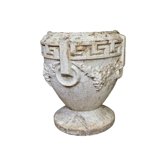Mid Century Grecian style cement plant pot