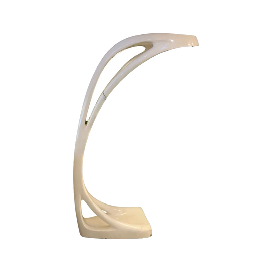 1970s Space Age Floor Lamp in White Fibreglass – Large