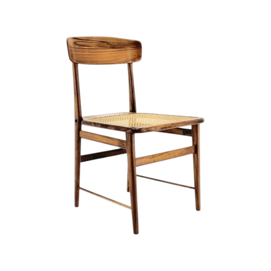 Sergio Rodrigues 'Lucio Costa' Dining Chair, Brazil, 1950s, Brazilian Rosewood and Rattan
