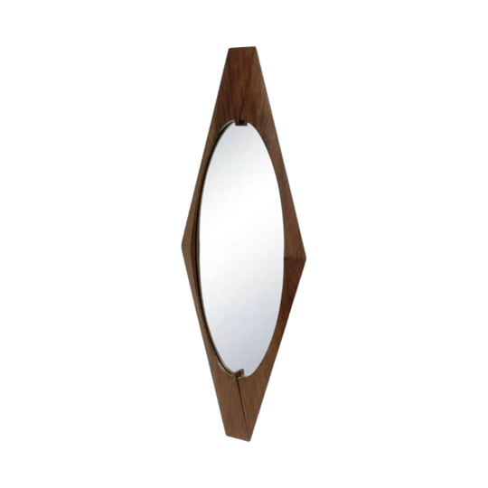 Diamond-Shaped Brazilian Rosewood Mirror, Brazil