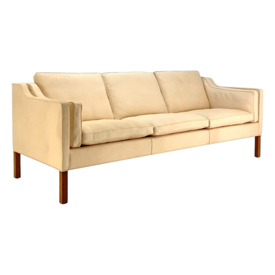 Børge Mogensen for Fredericia 2213 Three-Seat Leather Sofa, Fully Restored in New Arne Sorensen Leather