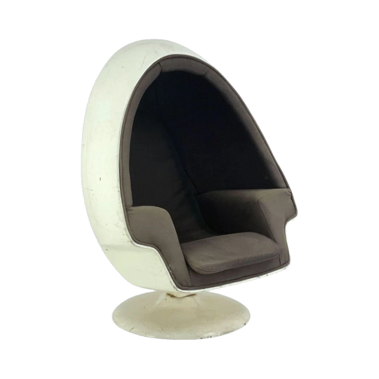 1970s Lee West Co. Egg Chair, Acrylic with Original Upholstery (USA)