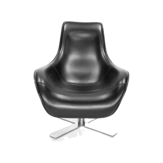 Mart Swivel Chair by Antonio Citterio for B&B Italia, Black Leather