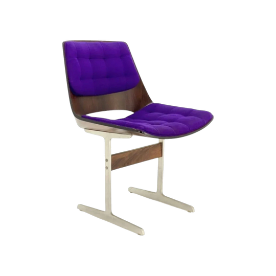 Marina Dining Chair by Jorge Zalszupin for L’Atelier, Brazilian Rosewood and Wool, Brazil