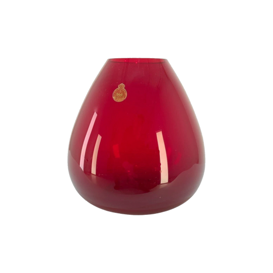 Holmegaard Ruby Series Red Glass Vase by Per Lütken, 1957