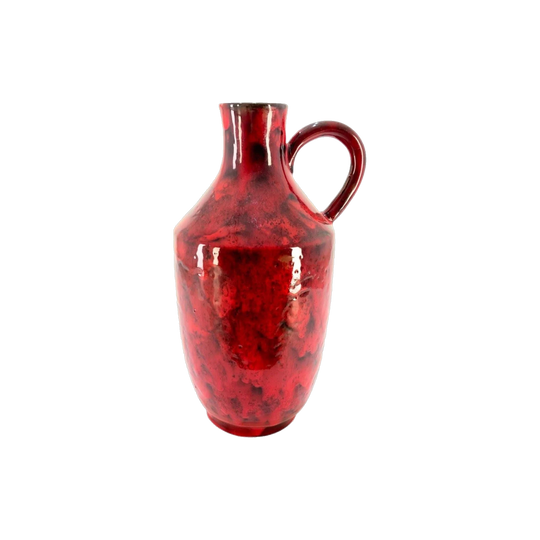 Red West German Pottery Jug/Vase, 30 cm H