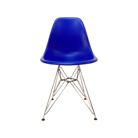 Charles and Ray Eames DSR Dining Height Side Chair – Recycled Plastic Shell, Eiffel Wire Base