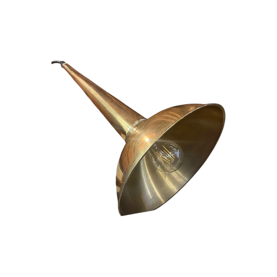 Mid-Century - Brass Cone Pendant