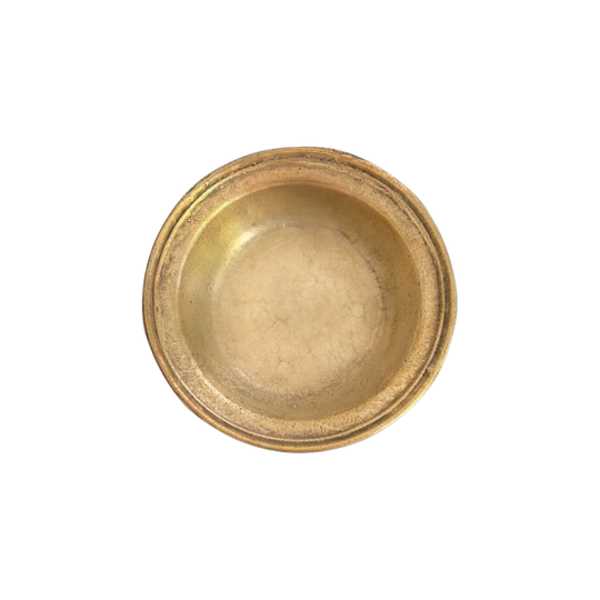 Brutalist Solid  Brass Bowl