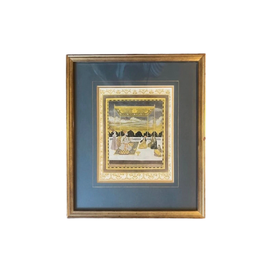 Vintage Indian Wedding Scene Framed Artwork, Portrait – No. 2