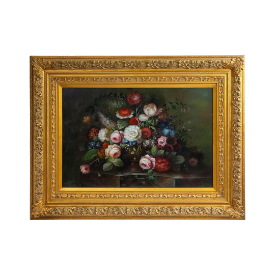 Late 20th Century Dutch-Style Still Life in Oil on Canvas, United States