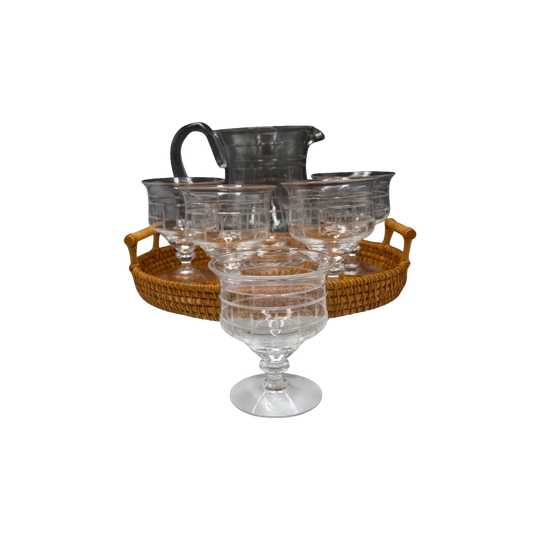 Vintage Stuart Crystal Jug and Glasses