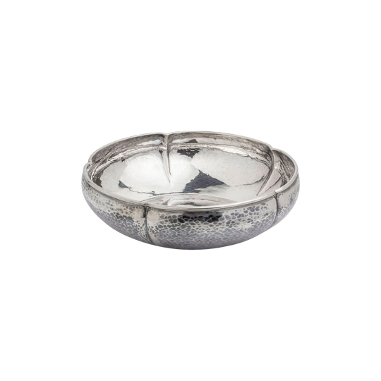 The Kalo Shop Hand-Hammered Lobed Sterling Silver Bowl, American Arts & Crafts