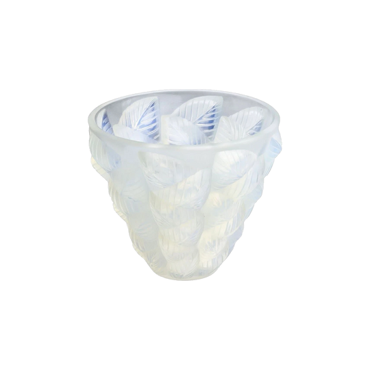 Rene Lalique 'Mosaic' Opalescent Glass Vase, 1927 Design