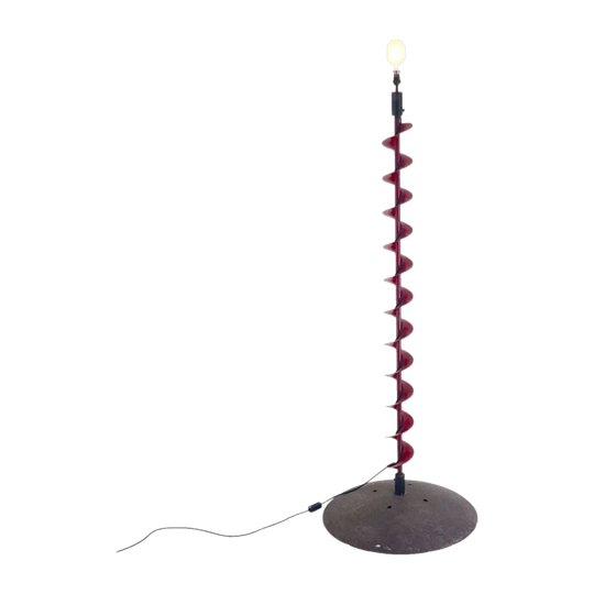 Vintage Industrial Steel Auger Lamp, Australia