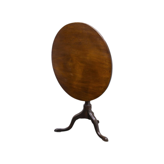 George III Mahogany Round Tilt-Top Supper/Wine Side Table, c. 1780s