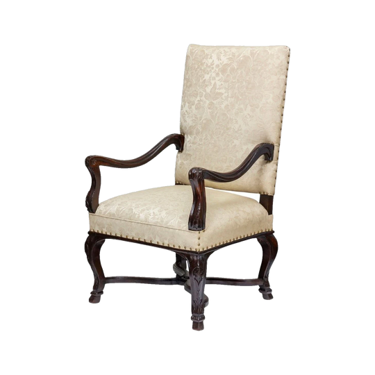 Victorian Mahogany Louis XIV-Style Armchair