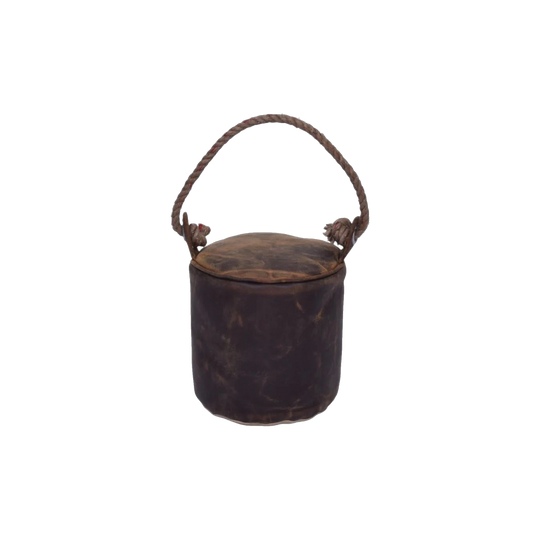 Buffed Vegan Leather Door Stopper — Cylinder