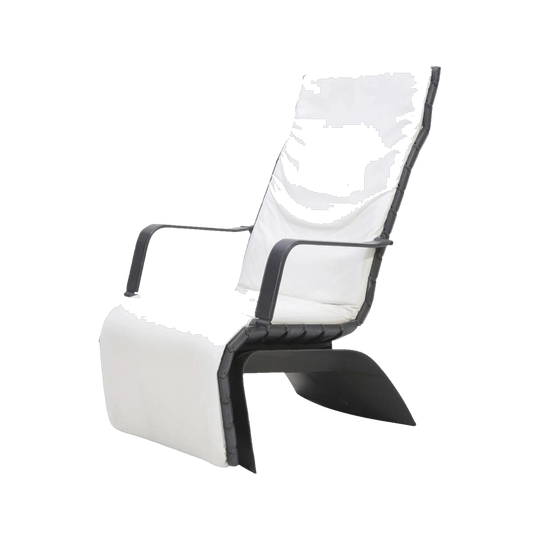 F.A. Porsche Antropovarius Reclining Lounge Chair for Poltrona Frau, 1982, White Leather