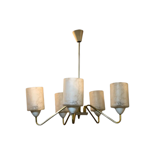 1960s Mid Century 5 arms pendant light