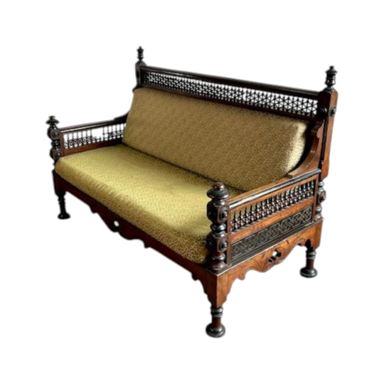 Antique Settee with Distinct Middle Eastern Influence