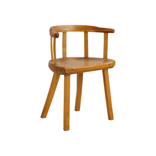 Late 18th-Century Swedish Folk Armchair in Pine