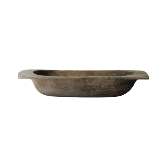 Early 1900s Hungarian Dough Bowl, 90 cm – Large Hand-Carved Wooden Folk Art