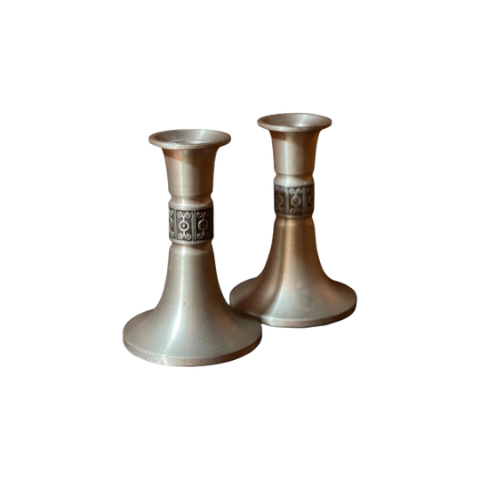 pair of silver candle holders