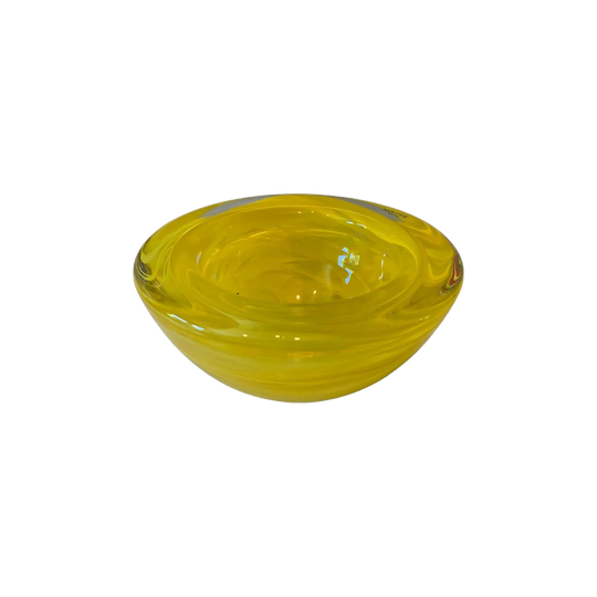 SWEDISH MID CENTURY, KOSTA BODA GLASS BOWLS - yellow