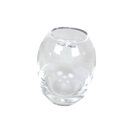 Piet Hein Super Vases, Set of Two, Mouth-Blown Clear Glass, 10 cm