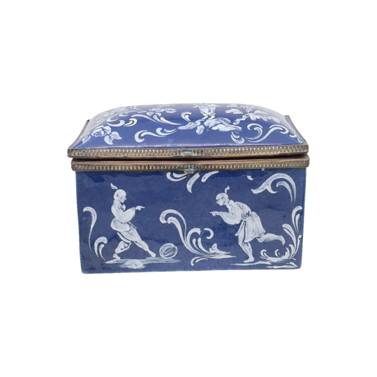 Large French Samson of Paris enamelled porcelain box
