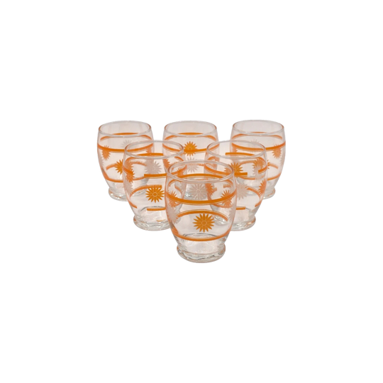 Retro Juice/Water Tumbler. Set of 6