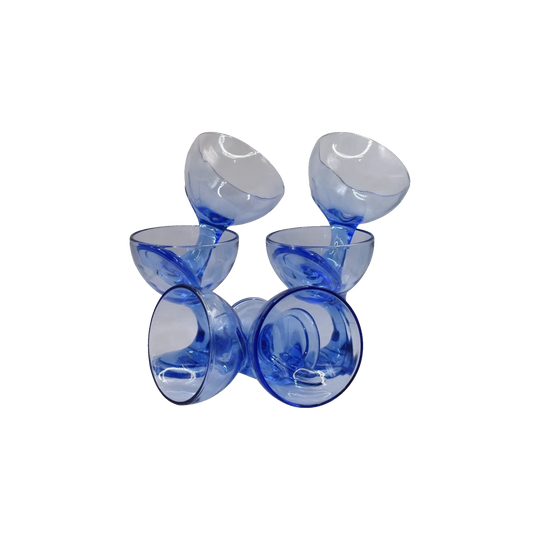 Vintage Bormioli Rocco "Jerba" Sapphire Blue Dessert/Ice Cream bowl. Italy
