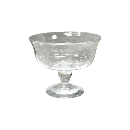 Rare Stuart Crystal Large Comport with Etched Decoration