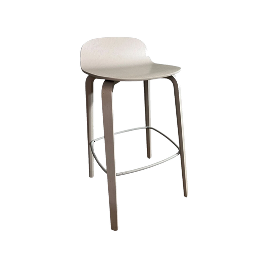 White washed Moulded Plywood Bar Stools - 6 available