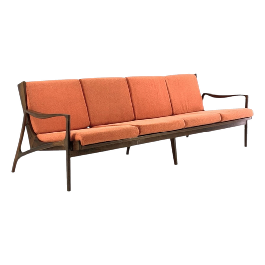 Liceu de Artes e Oficios 4-Seat Brazilian Rosewood Sofa, Brazil, 1950s