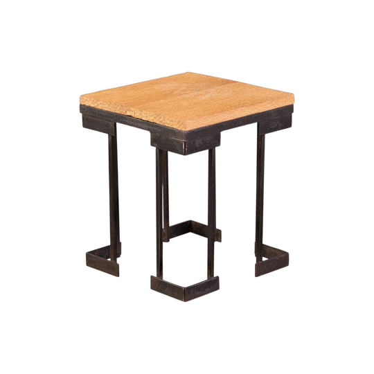 1960s Modernist Gueridon with Adzed finish Top