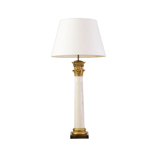 19th Century Gilt and White Painted Colums (6)