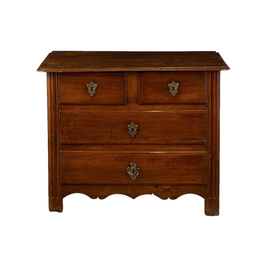 18th-Century French Walnut Commode, Small Scale