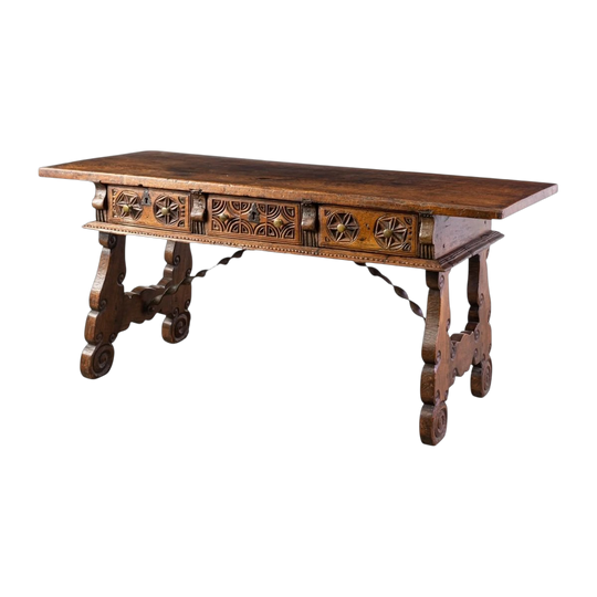 A Carlos II Walnut Console Table