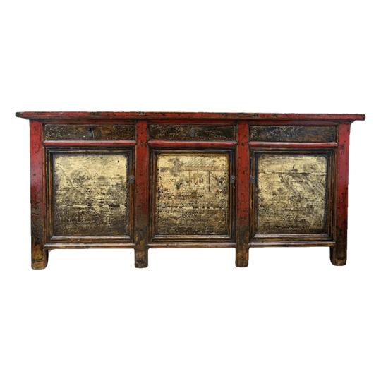 Antique Mongolian Lacquered Cabinet – Fully Restored